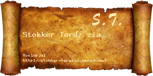 Stokker Terézia névjegykártya